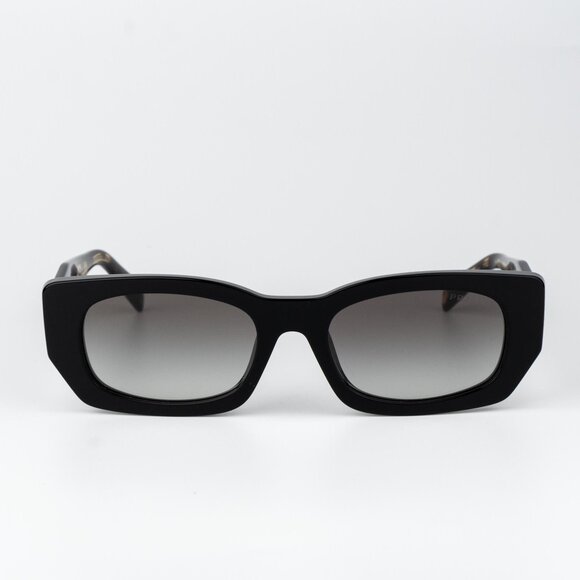 Prada Women Sunglasses Black Rectangle PRB05S 3890A7 NEW AUTHENTIC - Picture 3 of 12